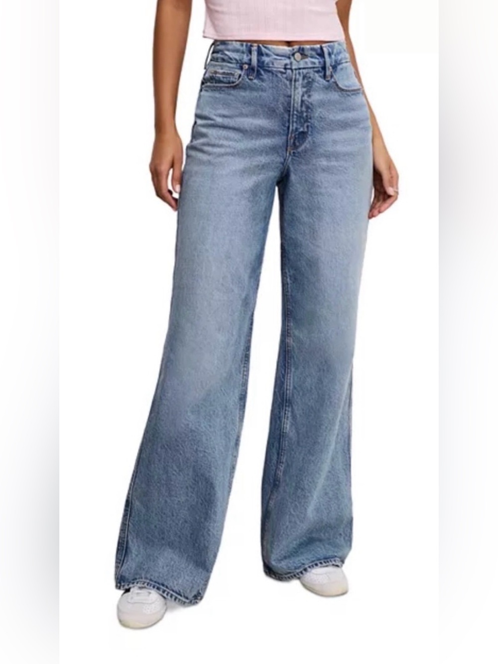 Good American Good Skate High-Rise Loose Leg Jeans 34” inseam NWT